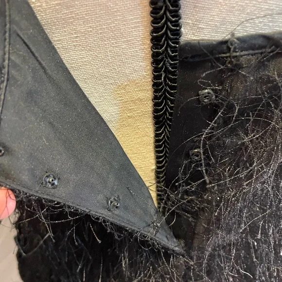 BCBG Max Azria black fluffy top-Party Ready! - Picture 6 of 6